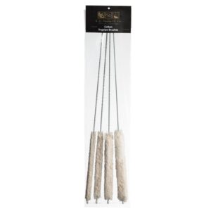 Set of 4 cotton bagpipe brushes in a bag