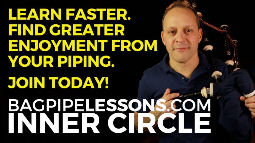 Invitation to Join the Inner Circle membership at BagpipeLessons.com