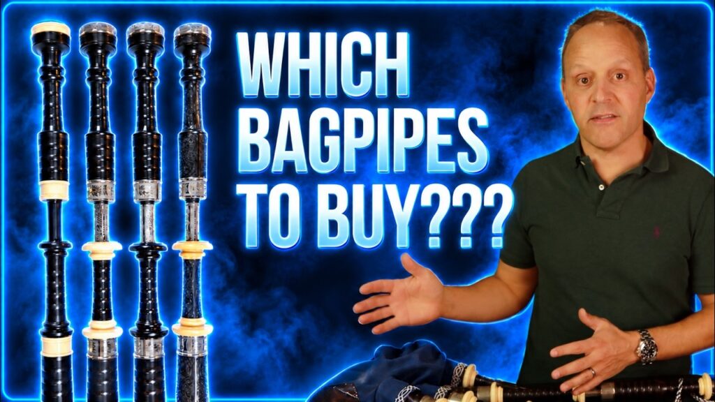 Jori Chisholm with four sets of bagpipes: Which bagpipes to buy?